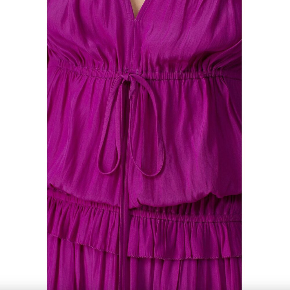 RAMY BROOK Hadley Purple Tiered Dress Size Medium - Picture 3 of 11